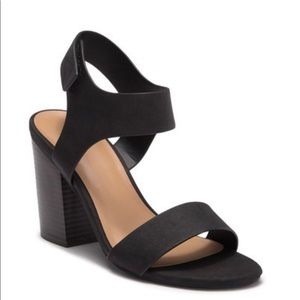 Call It Spring Black Block Heel Sandals